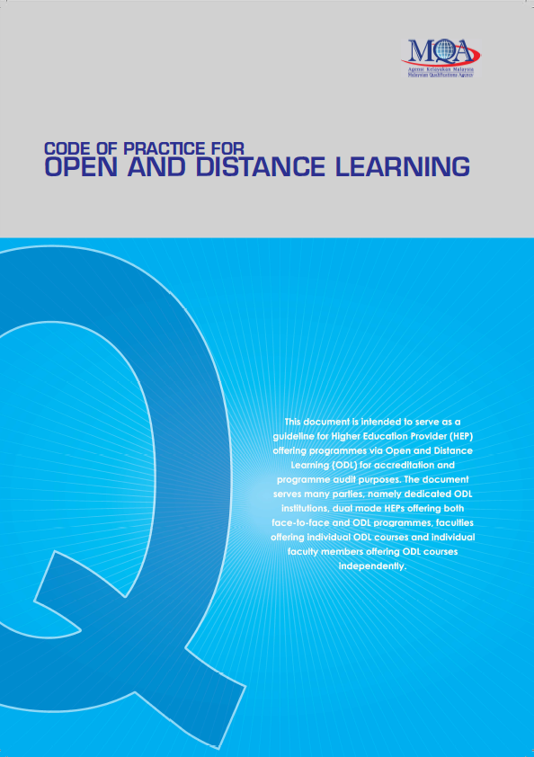 CODE OF PRACTICE FOR OPEN AND DISTANCE LEARNING